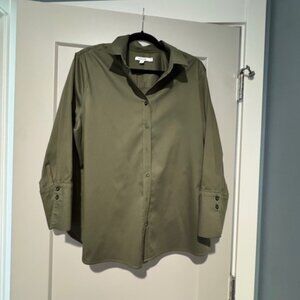 Chico's no iron button down shirt, Chico's size 2.5 (size L, 14 equivalent)